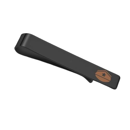 Mens Airplane Tie Clip for Boyfriend Husband Son Flight Attendant Accessories for Men - style: Black Police