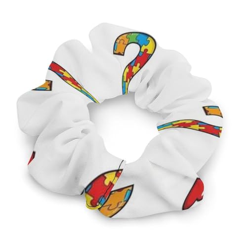 Coil Hair Ties for Braids Heart Autism Awareness Ribbon, Flexible Spiral Scrunchies, Secure Hold for French Plaits, Cornrows, and Long-Lasting Styles - color: Style (852)
