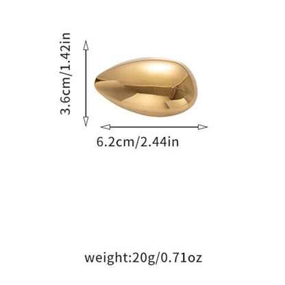 Geometric Teardrop Brooch for Women Gold Silver Statement Metal Brooch Pins Chunky Irregular Round Lapel Pin Coat Sweater Scarves Shawl Brooches Fashion Wedding Party Prom Jewelry - color: Gold