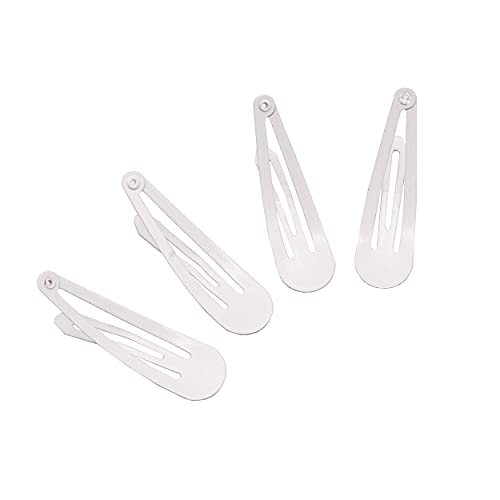 Dofash 2IN/5CM Small White Snap Hair Clips Metal Hair Barrettes Hair Grips Hair Accessories Hair White Hair Clips For Women Thin Hair - 36Count (Snow White 3 Sets) | Basic Hair Clip, Strong Hold, Non-Slip, Daily Styling, Comfortable Grip, For All Hair Typ