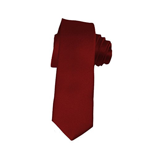 K. Alexander Skinny Ties - Multiple Solid Colors - Classic 2" width - color: Burgandy