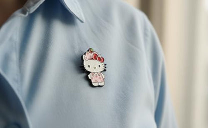 Hello Kitty X Strawberry Shortcake Enamel Lapel Pin 2-Pack Set