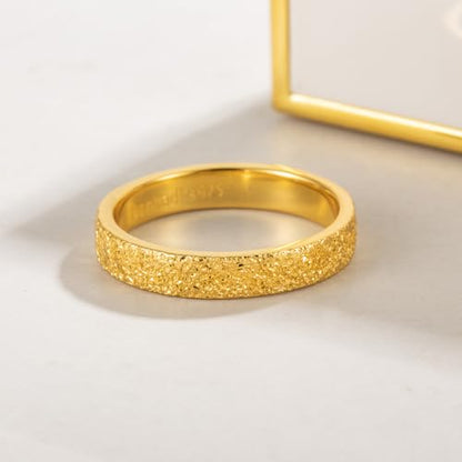 Dankadi Simple Fashion S925 Sterling Silver Ring Smooth Plain Dome Comfort Solid Silver Wedding Ring For Men & Women 3.5 mm 3-13# 24k Real Gold Plated Jewelry - color: Fashion Gold