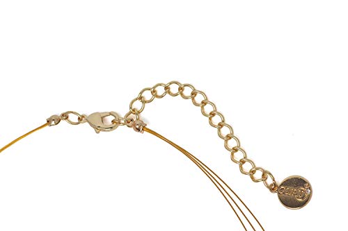 Coiris 3 Layers Illusion Wire Beaded Statement 19.5" Necklace for Women - color: N0005-Empire Yellow