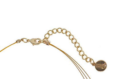 Coiris 3 Layers Illusion Wire Beaded Statement 19.5" Necklace for Women - color: N0005-Empire Yellow