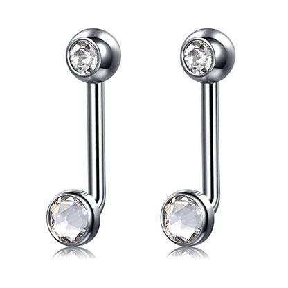 D.Bella Christina Piercing Jewelry for Women Christina Vertical Hood Piercing Jewelry VCH Piercing Jewelery 14g 10-40mm Christina Piercing Barbell VCH Ring Bar Genital Jewelry - style: C-11mm bar, 5mm ball