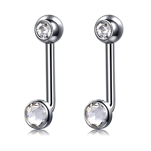 D.Bella Christina Piercing Jewelry for Women Christina Vertical Hood Piercing Jewelry VCH Piercing Jewelery 14g 10-40mm Christina Piercing Barbell VCH Ring Bar Genital Jewelry - style: C-11mm bar, 5mm ball