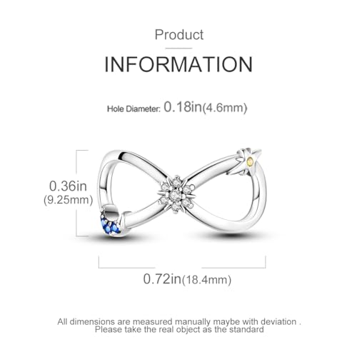 MULA 925 Sterling Silver Charms for Bracelets and Necklace Family Pendants | Airplane Travel Dangle Beads Family Tree Jewelry Charms for Women - color: Infinite Sun
