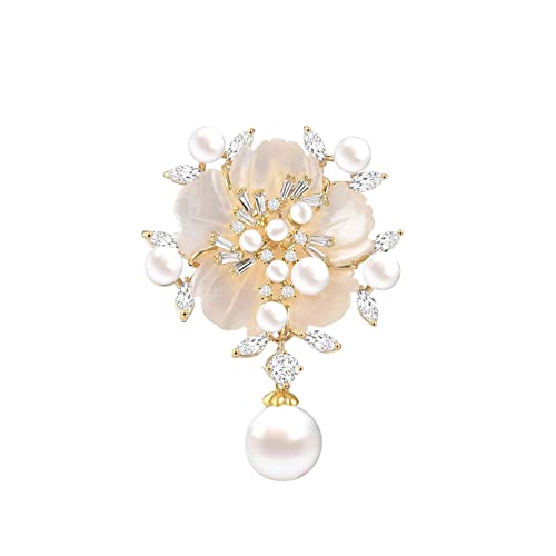 SYWDUDUCLT Fashion Elegant Brooches for Women Brooch, Suitable For Party And Daily Wear On Many Occasions - style: Shell