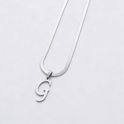 Stainless Steel Initial Letter Connector Charms Alphabet Pendant Diy Craft for Jewelry Making Necklaces Bracelets Keychain - color: Stainless Steel G