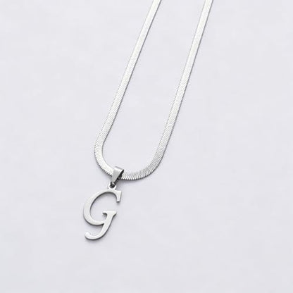Stainless Steel Initial Letter Connector Charms Alphabet Pendant Diy Craft for Jewelry Making Necklaces Bracelets Keychain - color: Stainless Steel G