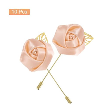 MECCANIXITY Groom Boutonnieres Rose Boutonnieres Pins for Wedding - color: Light Pink