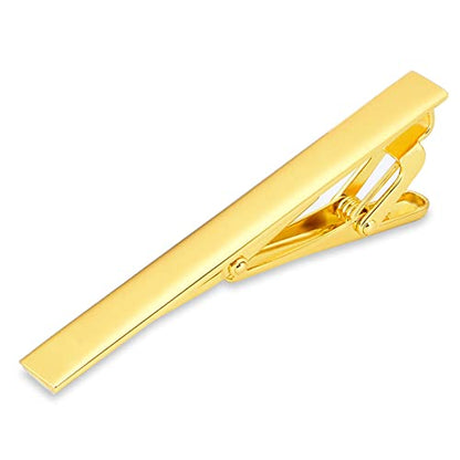 Gold Tone Regular Tie Clips Men-Skinny Tie Bar Suitable for Wedding Anniversary Business Meetings and Daily Life Necktie Accessories - style: pure
