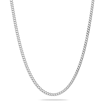 LeCalla 925 Sterling Silver Italian Jewelry Adjustable Chain Necklace, Sliding Bolo Chain Necklace for Women Slider Chain 14 to 24 Inch. - color: Curb Chain