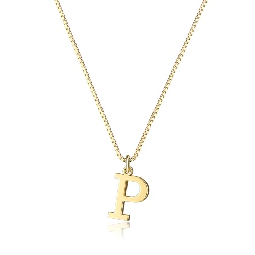 Foxgirl Gold Initial Necklaces for Women, Dainty Gold Letter Necklace Tiny A-Z Pendant Choker Necklace Trendy Cute Personalized Monogram Name Necklace Gold Jewelry Necklace for Women Gift | Tiny Letter Pendant on a Dainty Choker Chain, Personalized Everyd