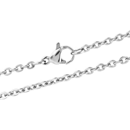 Adabele 304 Surgical Stainless Steel Flat Cable Chain Necklace 18 20 22 24 Inch Cute Small Non Tarnish Waterproof Women Jewelry - size: 18 Inch - 2pcs, style: 1.5mm width