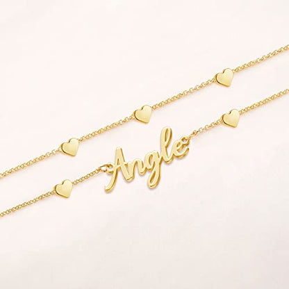 Ankle Bracelet for Women Personalized Name Anklet 18K Gold Plated Custom Dainty Anklet Bracelet Beach Jewelry for Girlfriend - color: Style 05