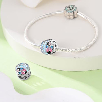 925 Sterling Silver Charms for Bracelets and Necklaces Lipstick and Perfume High Heels Dangle Pendants Heart Butterfly Bead Charms Halloween Christmas Gift for Womens - style: Butterfly Moonlight Beads Charm
