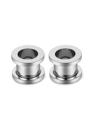 Astm F136 Titanium Ear Gauges Screw Fit Flesh Tunnels Plugs Gauges Earring Expander Stretcher Ear Tunnels For Ears 10G 8G 6G 4G 2G 0G 00G Plug Earrings Body Piercing Jewelry For Women Men - color: 00G Tunnels