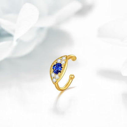 KECHO 14K Gold Ear Cuff Earrings Hypoallergenic Non Piercing Cartilage Earring Jewelry Gifts for Women - style: Evil Eye