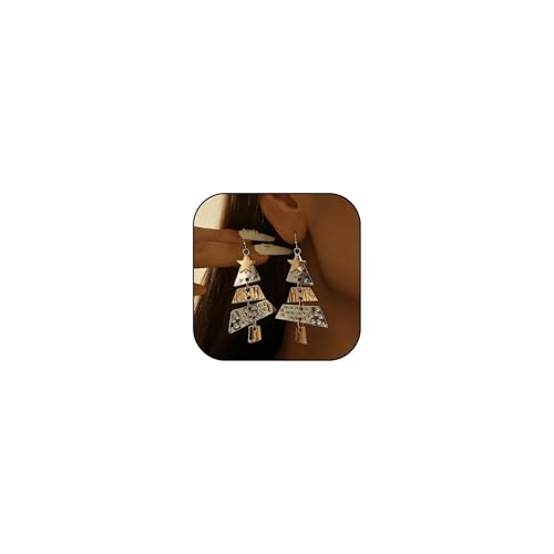 Bow Earrings Red Earrings for Women Dangle Cute Earrings Red Stuff Jewelry Outfits Accessories Gifts for Girls - color: D2:gold christmas tree earrings