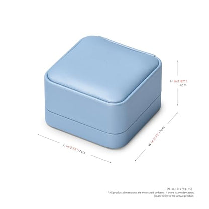 Oirlv Luxury Leather Earring Case Jewelry Box For Earrings Premium Jewelry Box Luxury Gift Case(Sky Blue) - color: Sky Blue, size: Earring Box