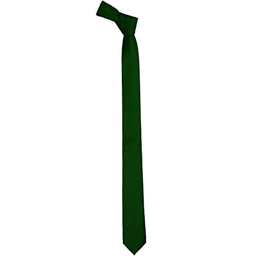 K. Alexander Skinny Ties - Multiple Solid Colors - Classic 2" width - color: Hunter Green