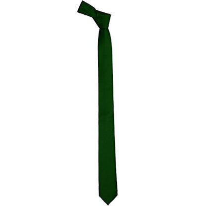 K. Alexander Skinny Ties - Multiple Solid Colors - Classic 2" width - color: Hunter Green
