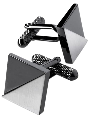 [TAVARAT] Cufflinks for Men cuff links mens Black Silver Light Gold Tps-166 - style: black silver (Tps-056)
