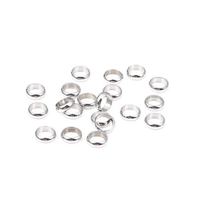 Stainless Steel Spacer Beads 8x2.5mm Rondelle Loose Charm Caps Beads for DIY Jewelry Making 50pcs with 6mm Hole - color: 8x2.5mm 6mm