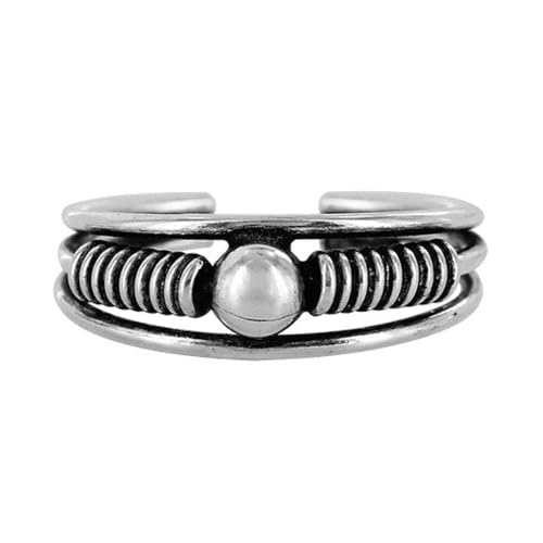 Gem Avenue 925 Sterling Silver Toe Rings Collections – Beach, Celtic, Heart, Dolphin, Flower & More Designs for Women – Elegant Adjustable Summer Jewelry - style: Style 20
