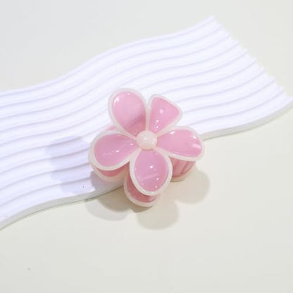 6 Pack Flower Hair Claw Clips for Women Plumeria Claw Clip (Iridescent) | Strong Hold Nonslip Hawaiian Large Hair Clip for Beach Holiday Thick Thin Hair Accessories - color: Iridescent
