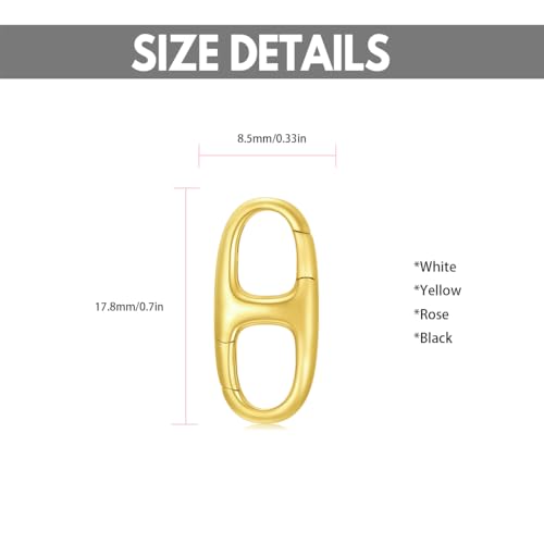 925 Sterling Silver Double Opening Lobster Clasp, Necklace Bracelet Anklet Jewelry Extender Clasp for DIY Jewelry Making (Style 6-Rose) - style: style 6-rose