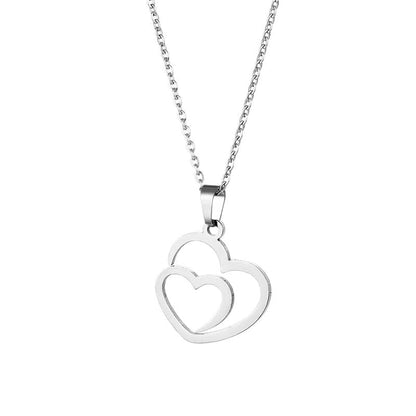 Silver Necklaces for Women Teens, Best Friend Necklace Sister Daughter Gift | Horseshoe Butterfly Swan Wave Evil Eye Necklace Graduation Chritmas Birthday Gifts for Women, Stainless Steel - style: Heart