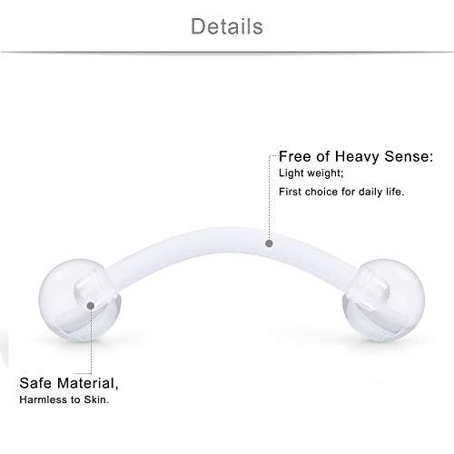 SCERRING 16G Eyebrow Rings Tragus Helix Rook Daith Earrings Lip Ring Barbell Body Piercing Jewelry Retainer 6mm 8mm 10mm 20-30PCS - style: 20PCS - 8mm