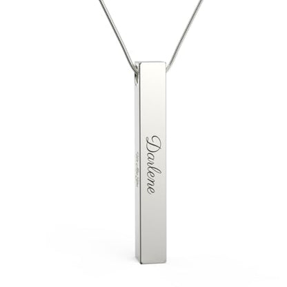 GetUrns Custom Engraved Necklace Handmade Memorial Jewelry Gift - color: Silver