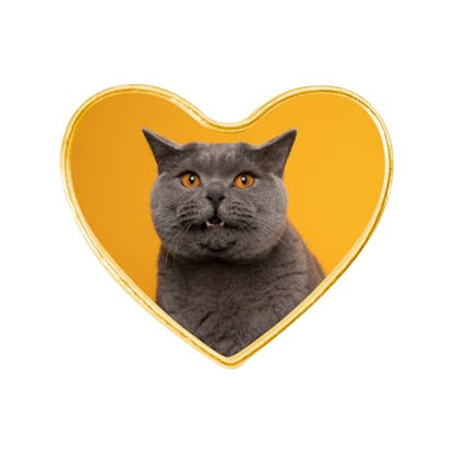 Custom Pins Custom Button Pins Customized Buttons Customized pin for Men - color: Heart and Gold