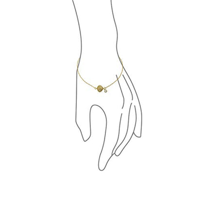 Bling Jewelry Nautical CZ Seashell Anklet Charm Ankle Bracelet Gold Plated .925 Sterling Silver Adjustable