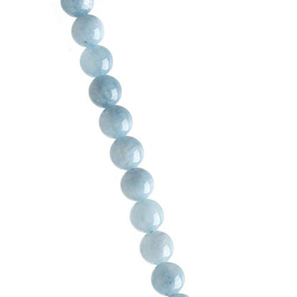 Natural Stone Beads Aquamarine 6mm Polished Round Smooth Gemstone Beads for Jewelry Making 15 Inch(Aquamarine,6mm) - color: Aquamarine, size: 6mm
