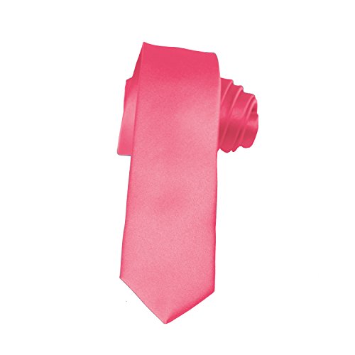 K. Alexander Skinny Ties - Multiple Solid Colors - Classic 2" width - color: Hot Pink