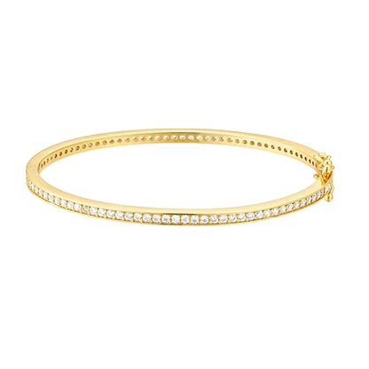Bangle Bracelets for Women, Dainty Delicate Stacking CZ Diamond Bracelet, 18K Gold Plated Silver, Gold Jewelry, Mother’s Day Gifts for Mom - style: 05-Gold Diamond Tennis