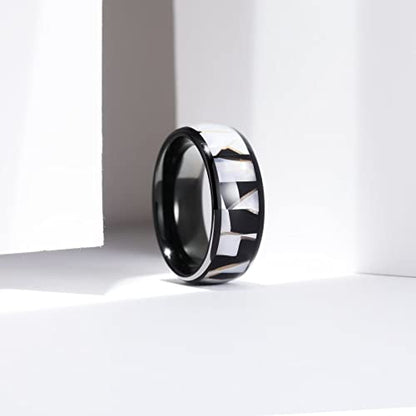 King Will 4mm 6mm 8mm Tungsten Carbide Wedding Band for Men Size 5-15 - color: Light Blue 8mm