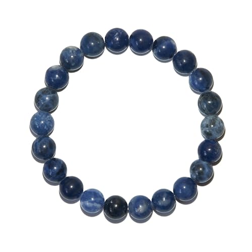 BANANE LAB Healing Crystal Beaded Bracelet, 4/6/8mm Beads for 6.5" Wrist | DIY Kit Included. Multiple Gemstone Options. Beaded Protection Bracelet Women Men Daily Wear. Handmade Crystal Jewelry Gift. - color: Sodalite, size: 8MM Beads (Fits 6.5" Wrist)