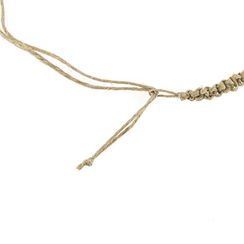 BlueRica Hemp Anklet with Glass Beads - style: Light Pink