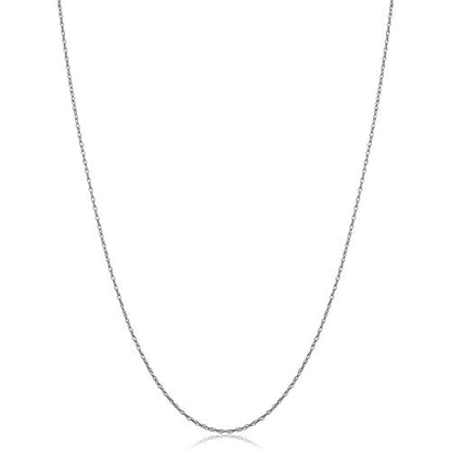Kooljewelry Womens Classic Rope Chain - 14k White Gold Barely-There Necklace Thin Lightweight - size: 14 inch, style: 0.7 mm wide