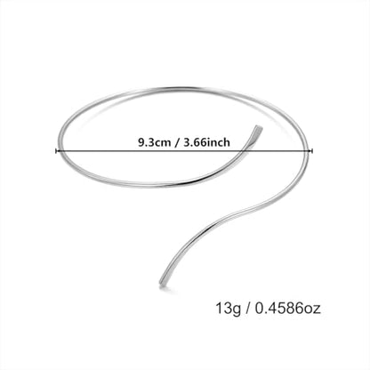 Minimalist Double Layered Open Cuff Anklet for Women 14K Gold Plated Adjustable Ankle Bracelet Chain Dainty Beach Holiday Fashion Jewelry Accessary - color: Silver