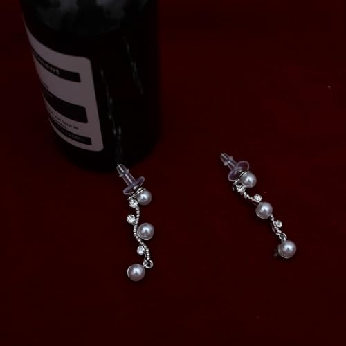 Bridal Pearl Choker Necklace Earrings Bracelet Wedding Crystal Jewelry Set for Women Brides Bridesmaid Prom - color: White-Platinum Plated