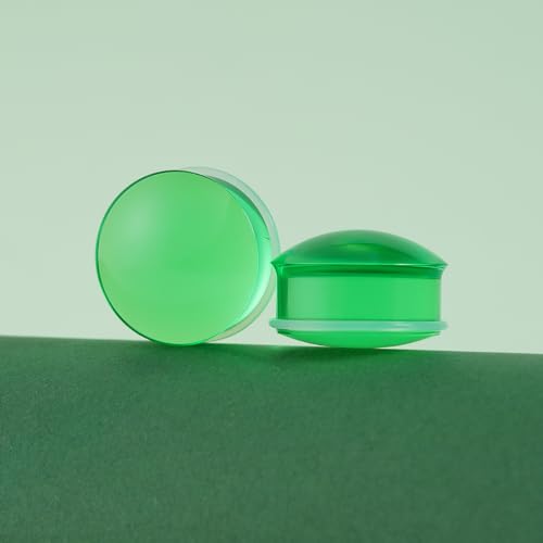 Precise Dimensions Set Color Acrylic O-Ring Ear Plugs Tunnels Gauges Stretcher Piercings Kit - color: Green, size: 23-25mm