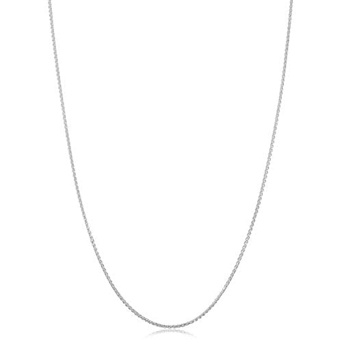 Kooljewelry 925 Sterling Silver Round Wheat Chain Necklace (1 mm, 1.5 mm, 2 mm or 2.6 mm) | Made in Italy - size: 24 inch, style: 1.1 mm wide