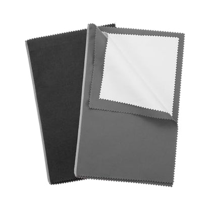 PATIKIL 9.8"x12.6" Jewelry Cleaning Cloth, 2 Pack Double-Sided Fleece Polishing Cloth for Gold, Silver and Jewelry, Black/Dark Gray - color: Black/Dark Gray, size: 9.8"x12.6"